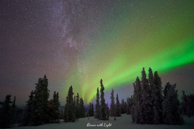 Alaska Aurora Milky Way
