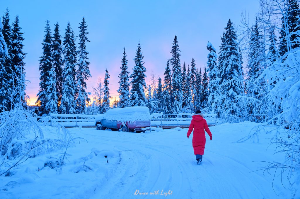 Alaska winter sunset